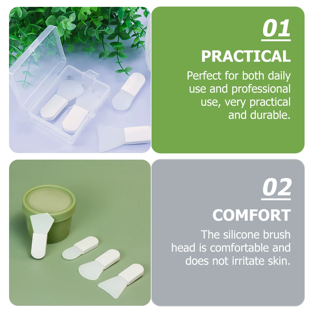 4 قطعة فرشاة للمكياج أدوات تطبيق مرنة هلام السيليكا قناع طمي الوجه أدوات التجميل السفر متعددة الوظائف سيليكون فرش الاستخدام المنزلي