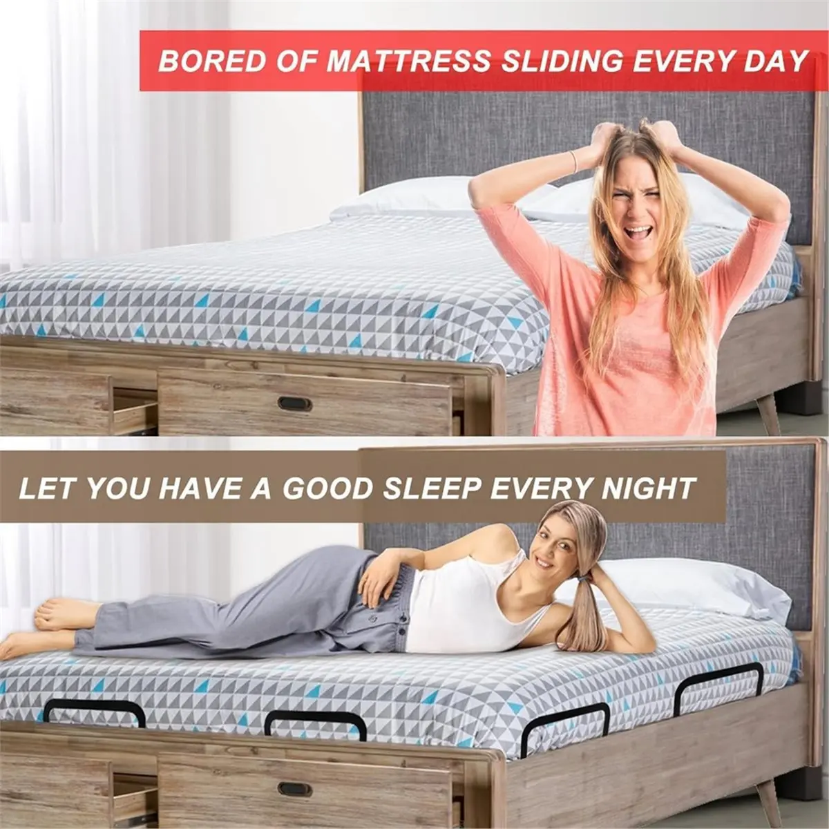 

4 шт. металлический ограничитель для матраса, фиксатор матраса, нескользящий держатель для матраса в месте, захват для каркаса кровати в спальне