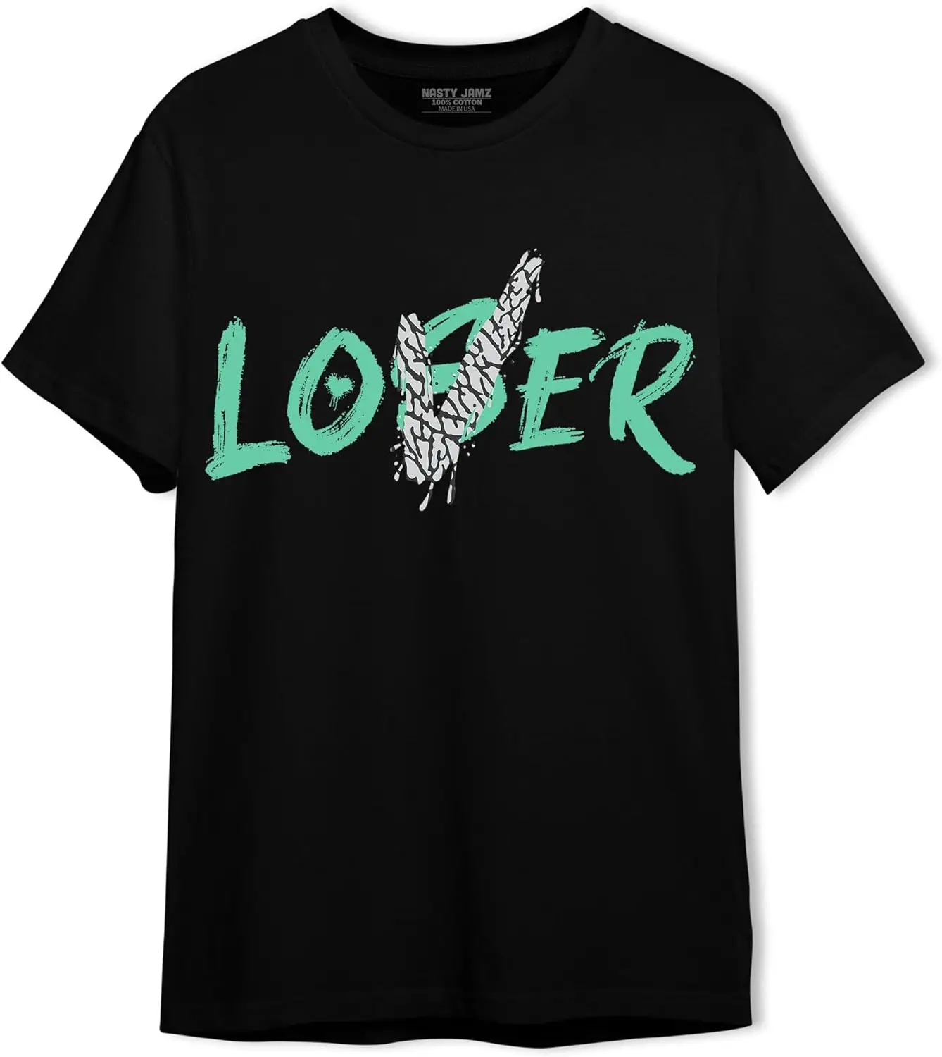 

Loser Lover Unisex Shirt Matching AJ 3s Green Glow, Urban Clothing, Black, White