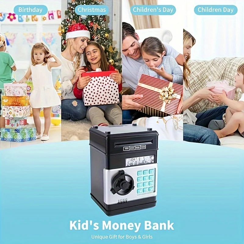 Electronic Piggy Bank Password Safe Box Money Boxes For Children Digital Coins Cash Saving Safe Deposit Atm Machine Kid Gifts