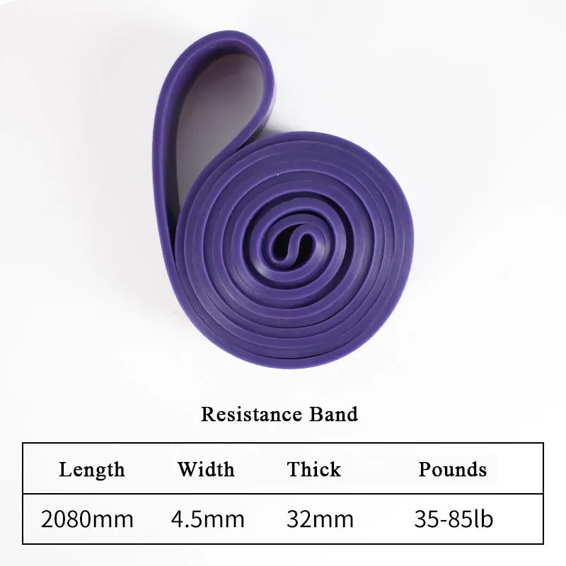 Zware weerstandsband Latex elastische riem Pull Up Assist voor Pilates Workout Fitness Home Gym Shape Body Exercise