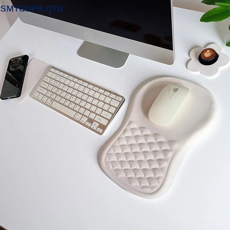 NEW Ergonomic Memory Foam Mouse Pad With Wrist Support And Non Slip Bottom Perfect For Office Work Gaming Long Hour Computer Use