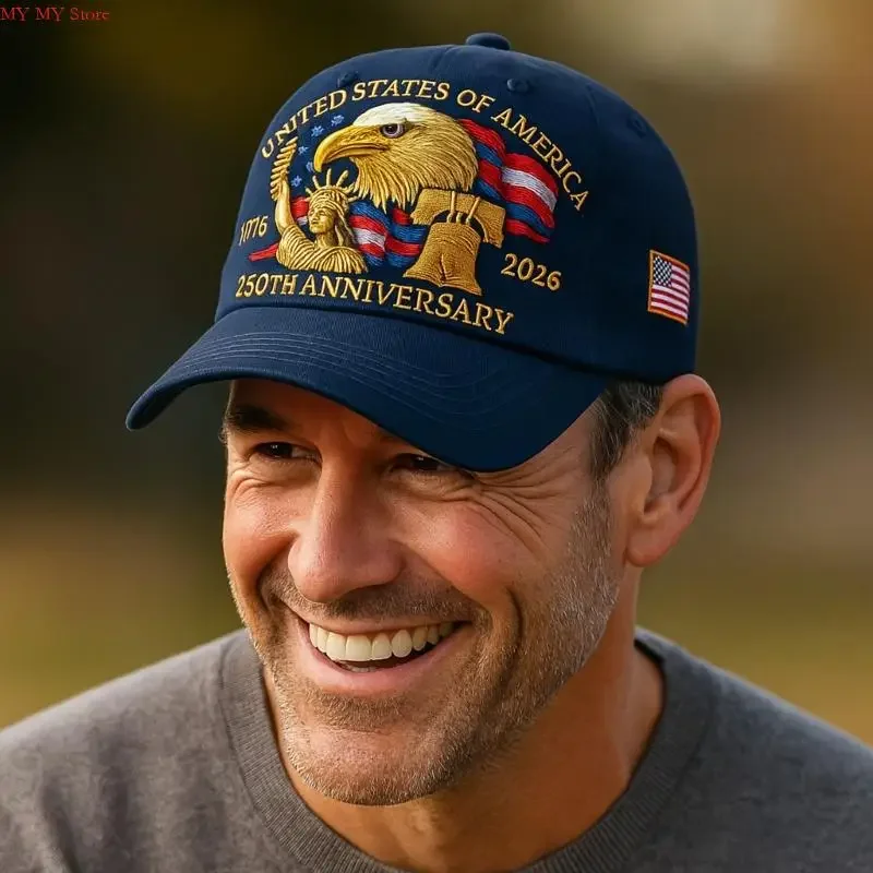 

250th Anniversary Hat Printed Baseball Cap United States Secure and Comfortable Fit Men Women Powerful Symbolism Adjustable
