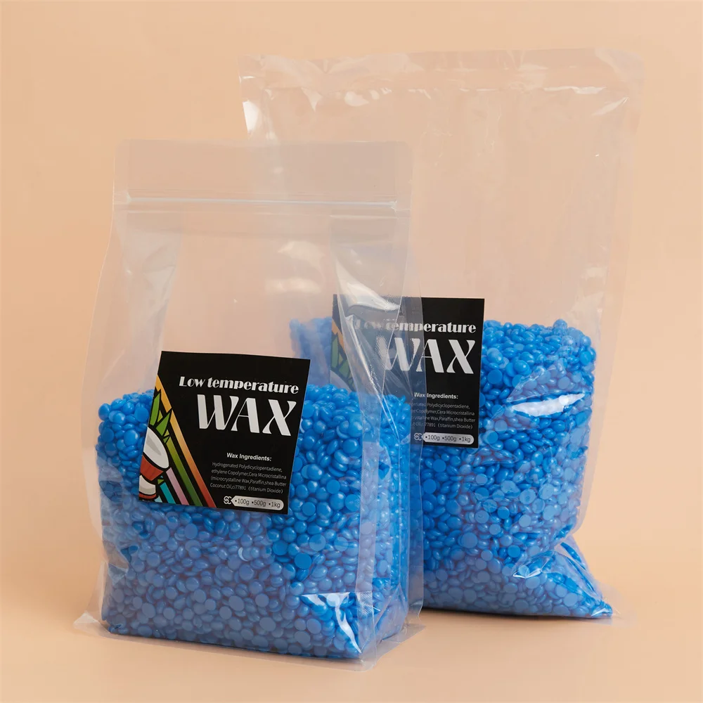 Beauty Spa quality Doll Wax rosin free sea blue wax Premium Glittery Sparkle blue azulene Chamomile effective underarms 1kg wax