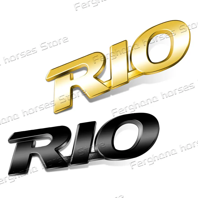 Auto Accessories 3D Metal Letter Logo Rear Trunk Emblem Fender Badge Sticker For KIA Rio Logo K2 K3 K5 Sportage Picanto Ceed