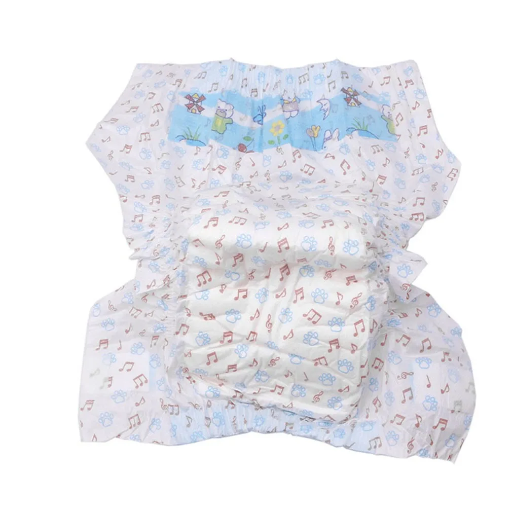 10pcs Dog Diapers Breathable Absorbent Small Pet Diaper Pads Male Dogs Sanitary Pants Comfortable Physiological Doggie Nappies