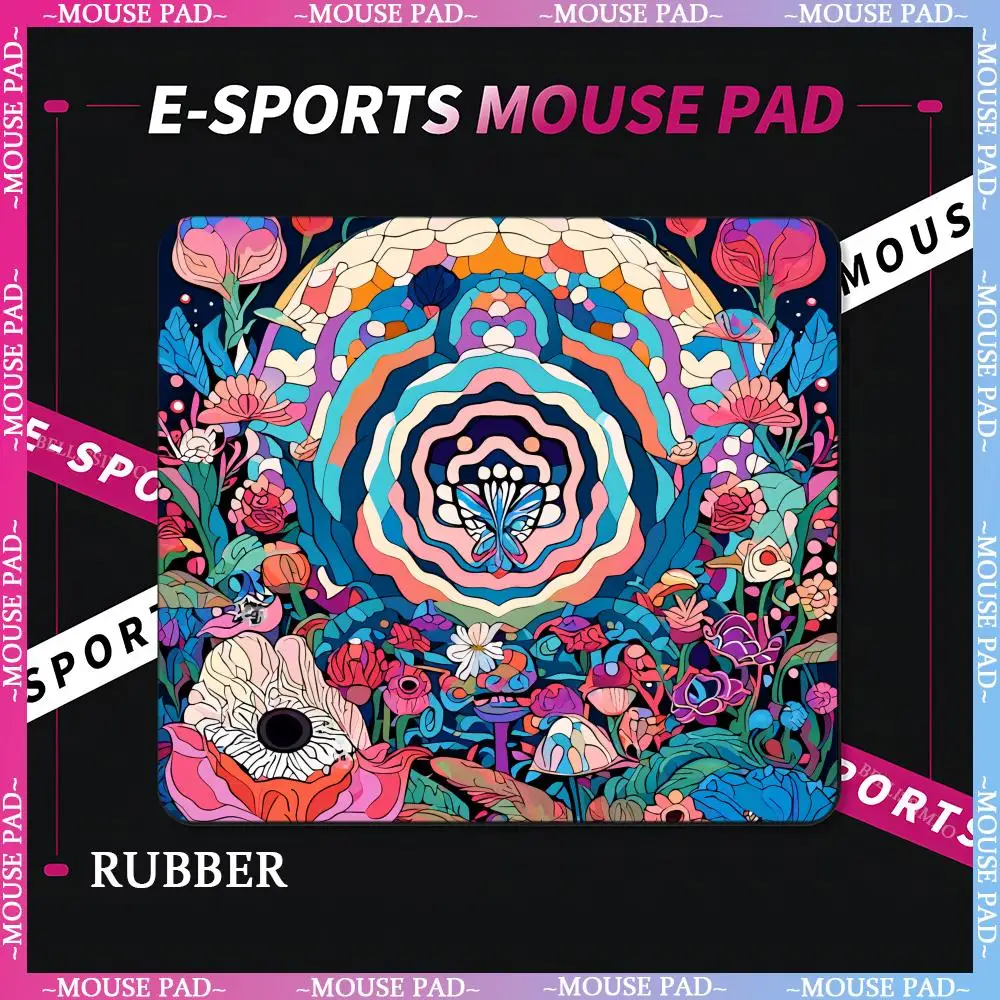 Mushroom Rubber Small Mouse Pad Laptop Multicolor Cartoon Desk mat Computer Gamer Lock Edge Mouse Pads Gaming Accessory Pad