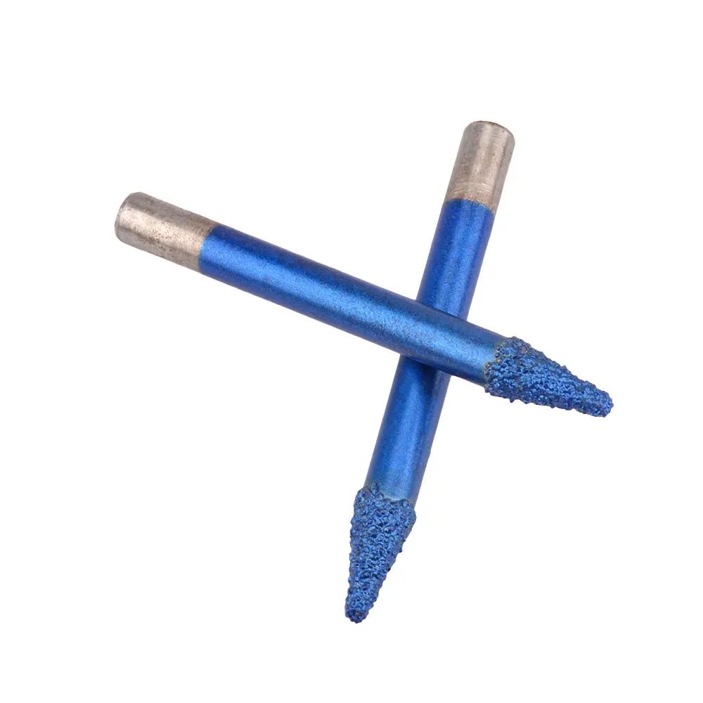 Imagem -03 - Soldada Diamante Gravação Router Bit Pedra Fresa Gravador Mármore Granito Ferramenta de Corte Lâminas Faca de Escultura Máquina Cnc