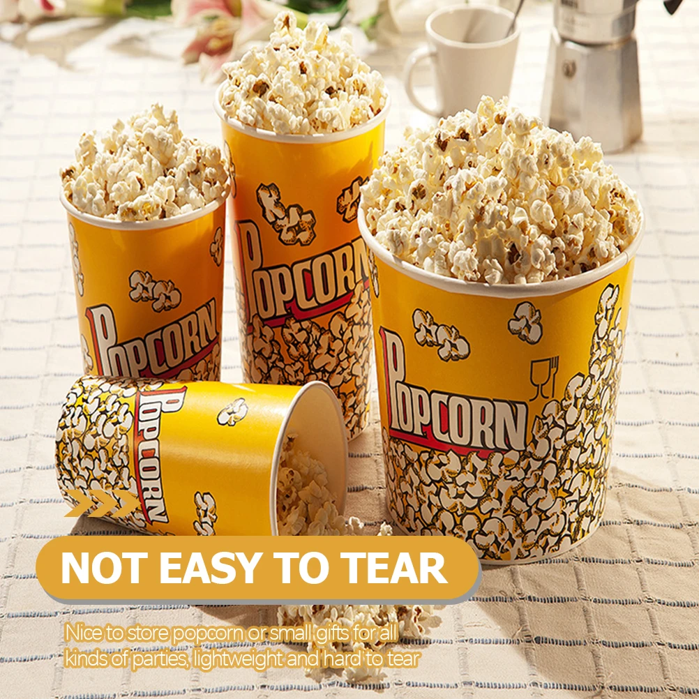 

10Pcs Bucket Containers Reusable PP Party Theater Supplies Snack Buckets Movie Nights Candy Box Lightweight Popcorn