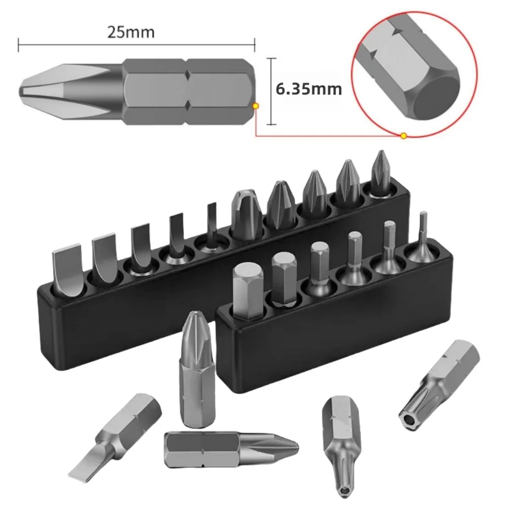 S2/CRV Schraubendreher-Bit-Set 25mm Pflaumenblüten-Sechskant-Kreuzschraubendreher-Kopf Bohrmaschinenadapter Schraubendreher Handwerkzeug – Detail 3