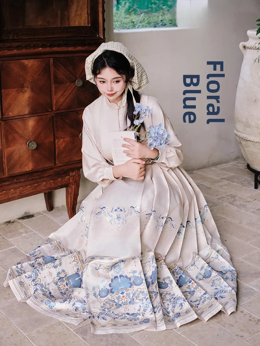 

New Chinese Sle Women's Hanfu Skirt Adult Daily Commute Silk Gauze Flower Pattern Traditional Culture pe Polyes...