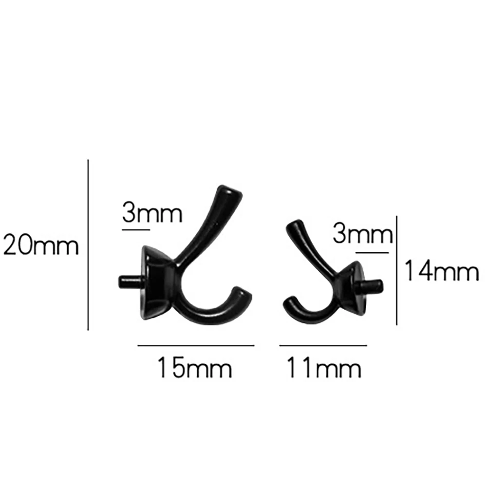 Accesorios para casa de muñecas, miniaturas para colgar en la pared, gancho para ropa, sombrero, modelo de juguete para decoración de casa de muñecas OB11 bjd, 2 piezas, 1/12