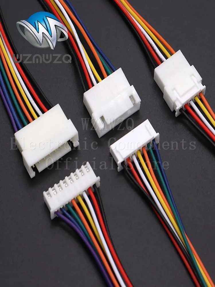 10PCS XH2.54 2P 3P 4P 5P 6 Pin Pitch 2.54mm Wire Connector XH Plug Male & Female Battery Charging Cable 200MM 20cm Length 26AWG