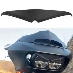 Motorcycle Headlight Trim Headlamp Eyebrow Eyelid Sticker Decoration Upper Tip Cover Visor Accent For Harley Road Glides 15-up