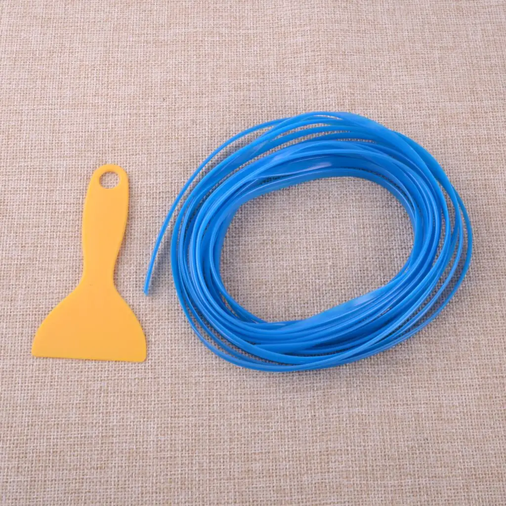 5m Universal Car Interior Decoration Point Edge Gap Door Dashboard Panel Molding Line Strip Blue PVC