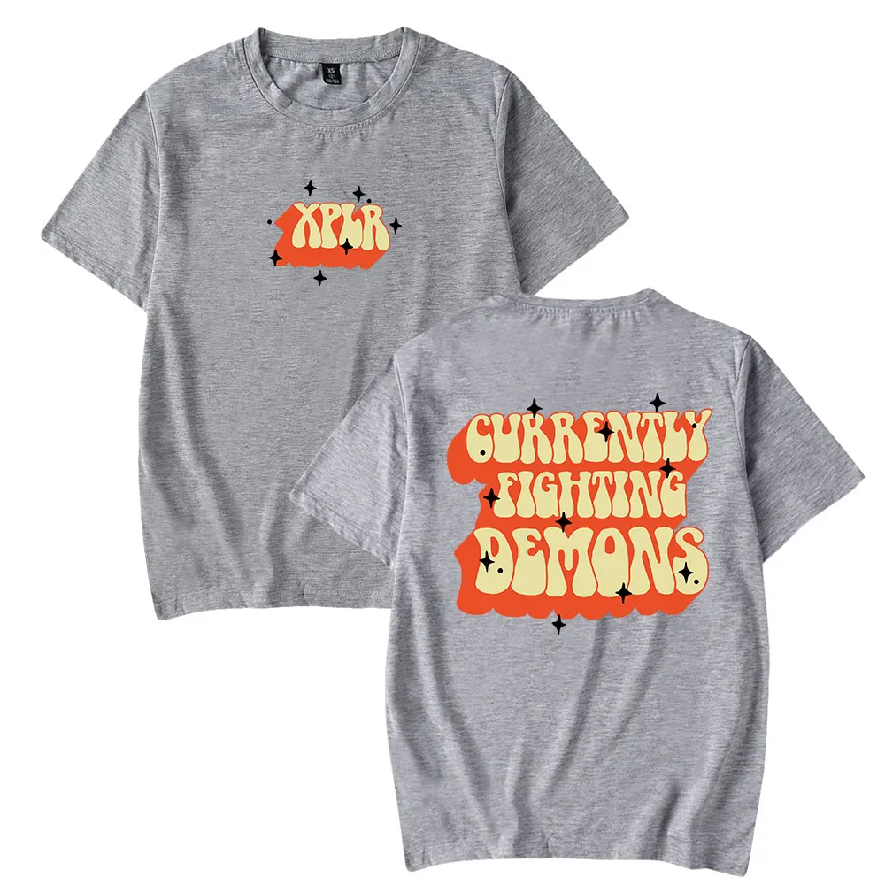 Homens e mulheres Sam e Colby Merch Fighting Demons T-shirt, mangas curtas, moda 3D, T casual de verão, Streetwear, XPLR