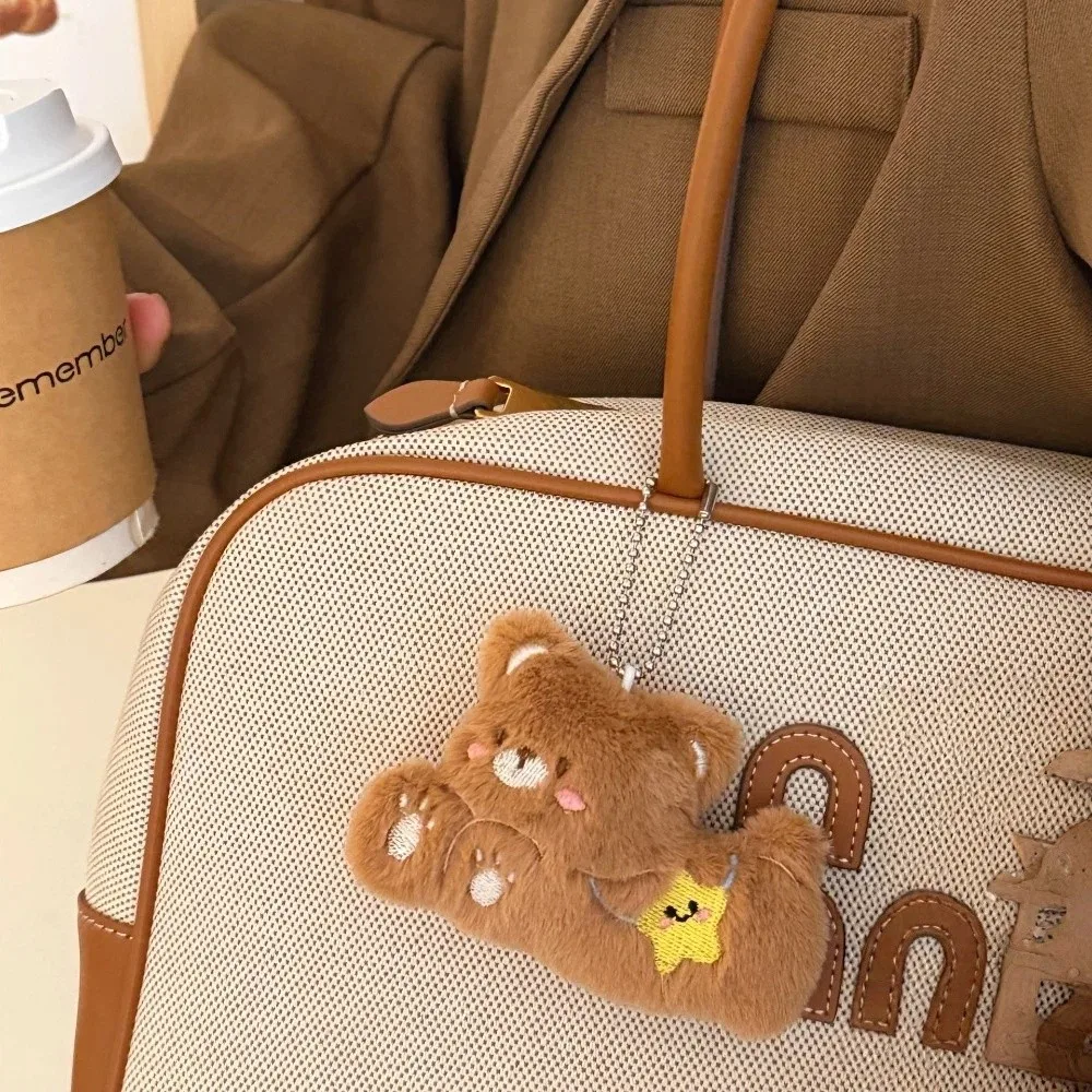 พวงกุญแจตุ๊กตาสัตว์น่ารัก รูปแมว กระต่าย หมี น้ำหนักเบา ใช้ได้หลากหลาย ตกแต่งกระเป๋าเป้ได้