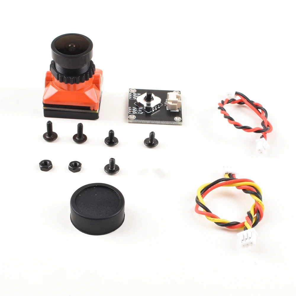 JINJIEAN-Mini cámara FPV 1/3 CMOS 1500TVL B19, lente de 2,1mm PAL/NTSC con OSD, potencia interna ajustable, 5V-30V para Dron de carreras RC