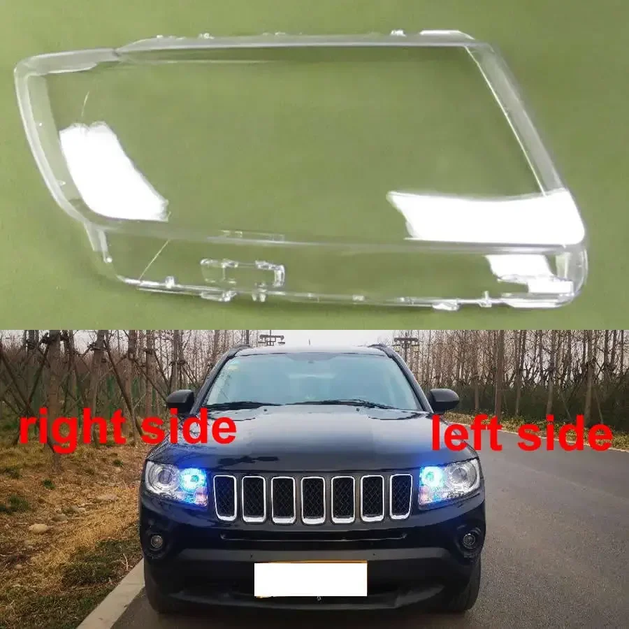 

For Jeep Compass 2011-2016 Headlamp Housing Transparent Mask Cover Headlight Shell Plexiglass Replace Original Lens