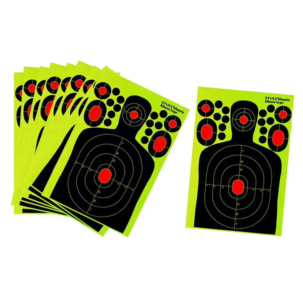 10-Sheet Paper Silhouette Range Hunting Targets for 15x10 Inches