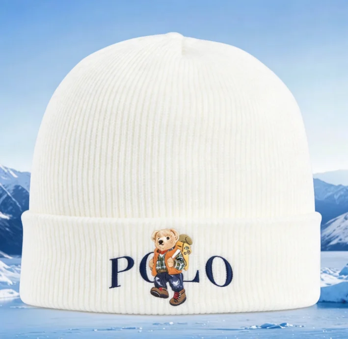 2026 Bear navy coat sailor hat item Men Women Unisex Knitted Hat Beanie Printed fabric Pullover Cap Winter Thermal Warm