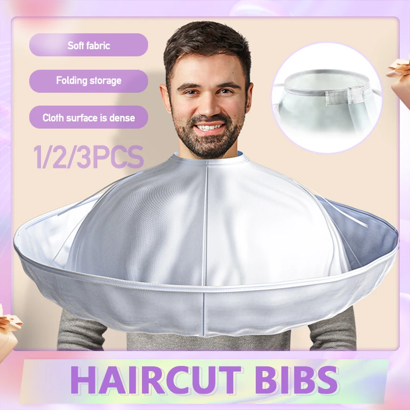 Medium Size Haircut Cloak Cloth Hair Dye Three-Dimensional Breathable Household Haircut Waterproof Cloak Foldable Haircut Tool