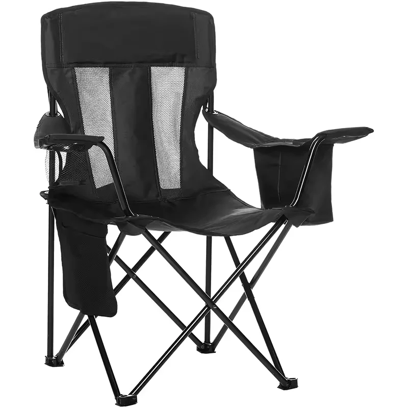 

Simple outdoor portable fishing garden picnic chair with side pockets and lightweight folding camping chair tote bag