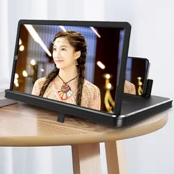 Mobile Screen Magnifier 3D Folding Screen Magnifier Universal Mobile Video Magnifier Stand Screen Magnifier Stand