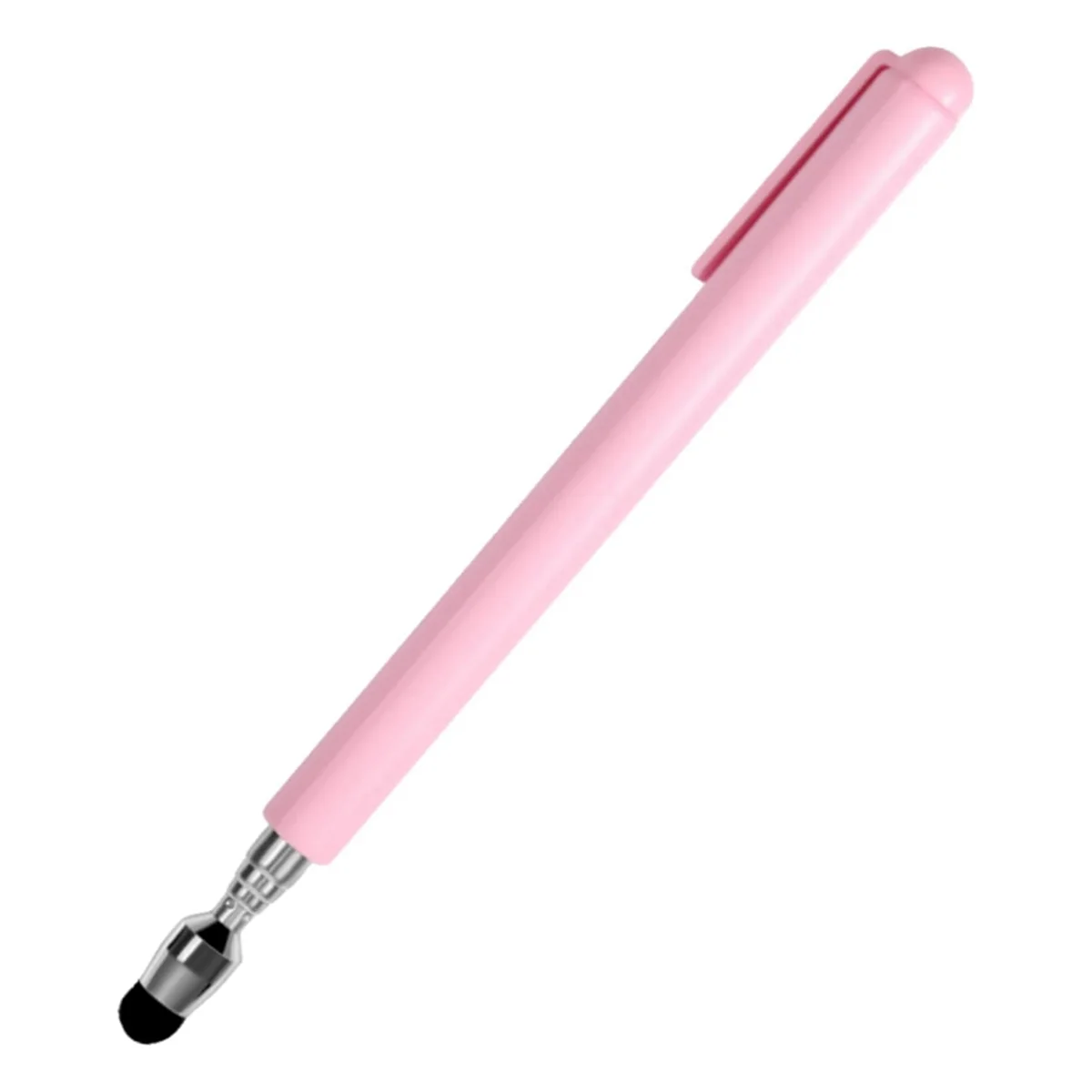 Universal Telescopic Stylus Pen for Touch Screens,Retractable Pointer Stick & Stylus with Special Flocking Tip (Pink)