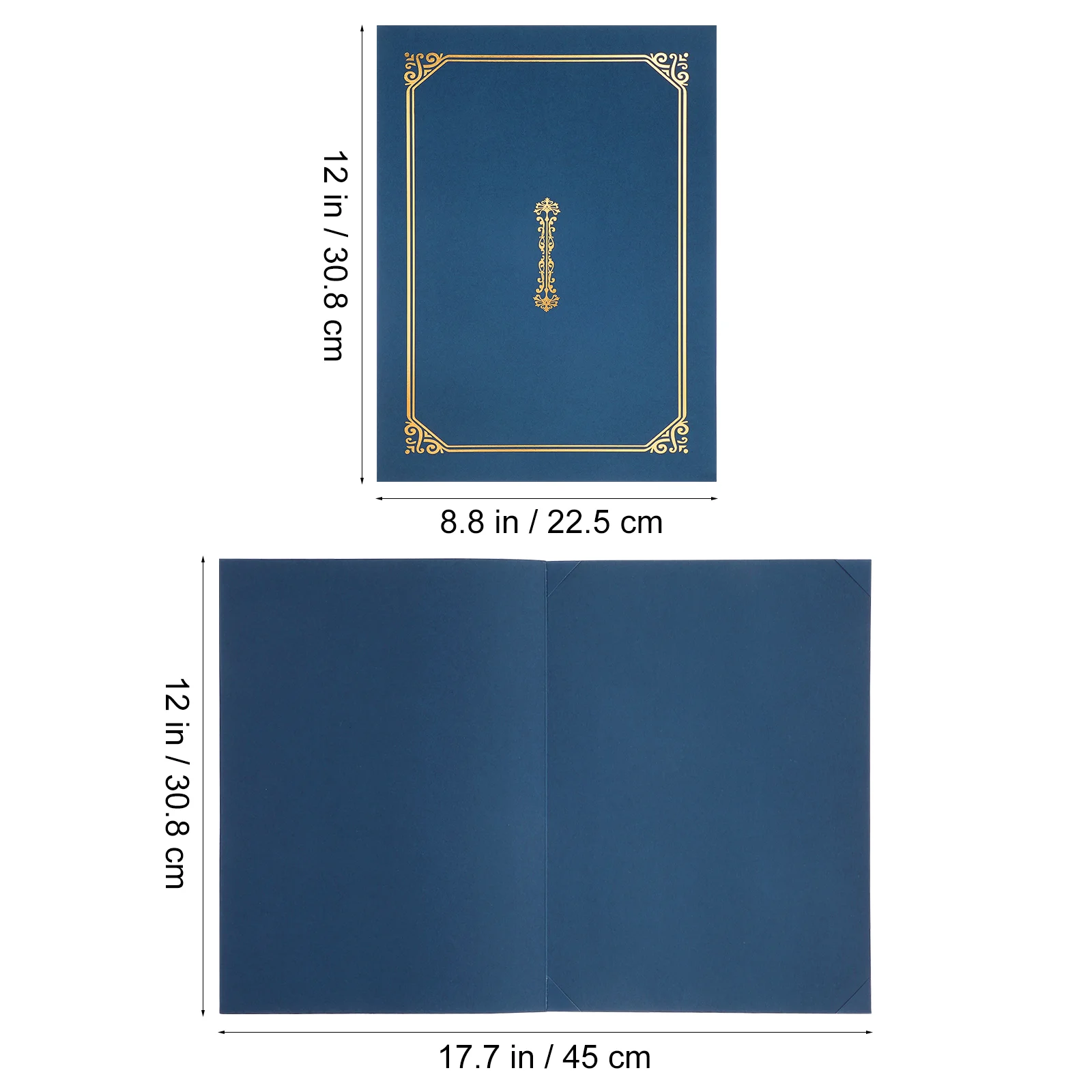 4 Pcs Certificate Set Cover Paper A4 Holder Blue Folder Diploma Document Specialty Award