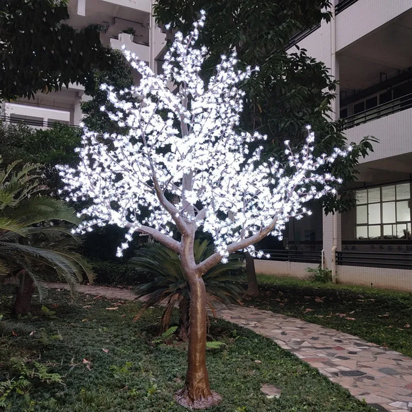 Christmas Decorations LED Cherry Blossom Tree Light 3456pcs LED Bulbs 3.5m Height  Option Rainproof Outdoor Usag