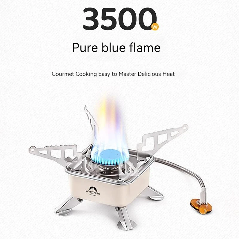 Outdoor Square Cassette Stove Folding Portable Stove Gas Stove Boiling Tea Boiling Water Camping Picnic Stove Head Outdoor Appli