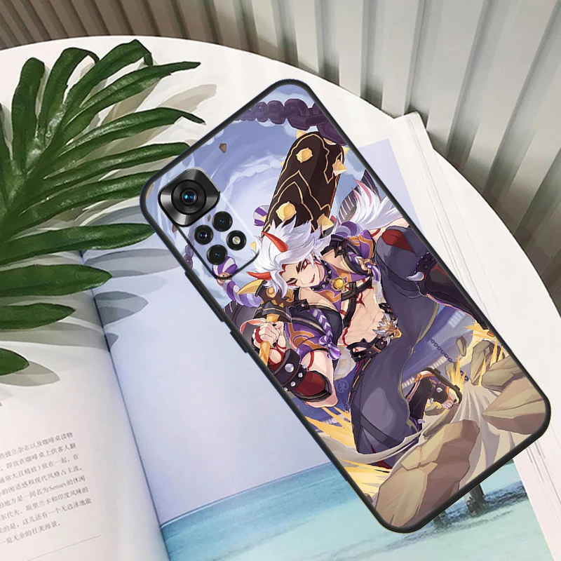 Genshin Impact Arataki Itto Phone Case For Xiaomi Redmi Note 12 11 10 8 9 Pro Note 9S 10S 11S Redmi 9C 12C 9T 10C Cover