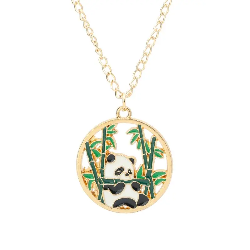 Popular panda Pendant Necklace For men and women Funny animal Many good friends Adjustable Necklace Jewelry Accessories gift