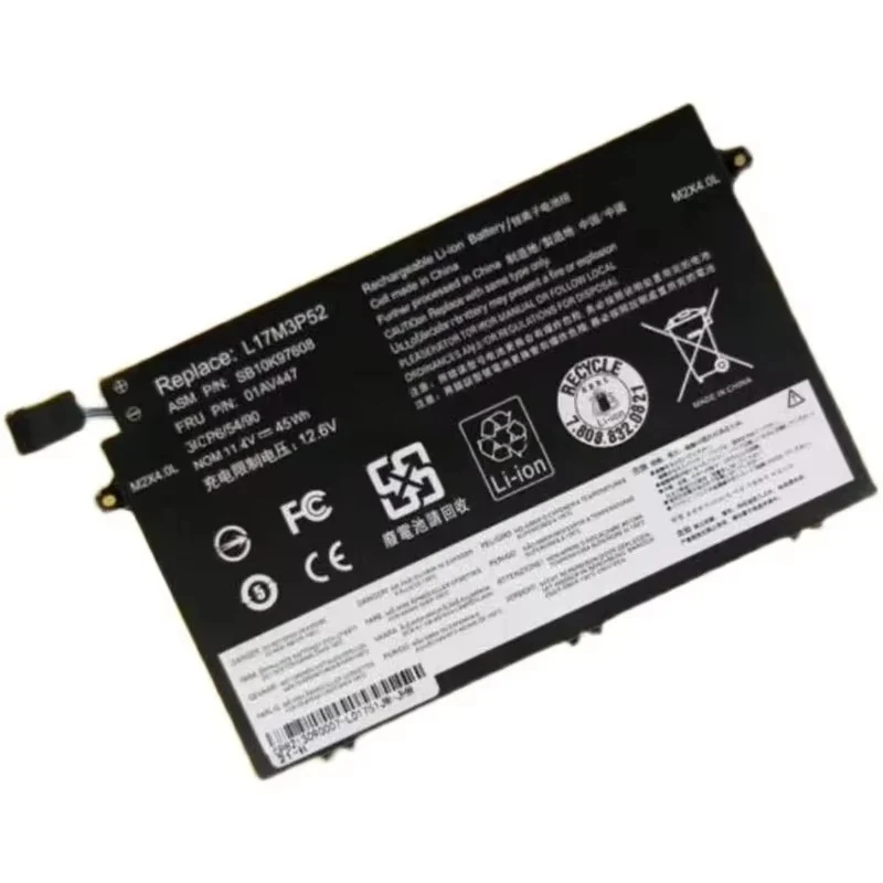 L17M3P52 Notebook Battery for Lenovo ThinkPad E480 E490 E585 E590 E595 E14 E15 11.1V 45Wh