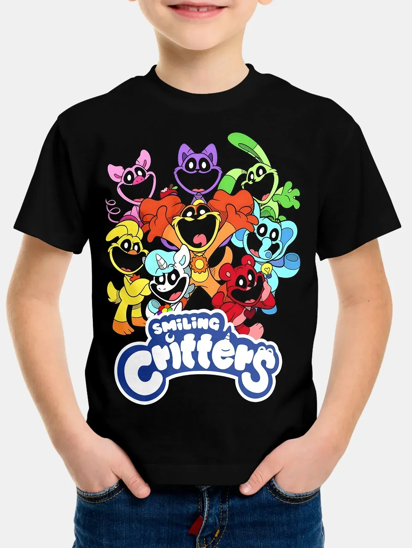 

Cartoon Pattern 2024 Kids Clothes Short Sleeve Tops Boys Casual T-Shirt Multiple Colors Girl Children's Clothes 2 To 8 Years