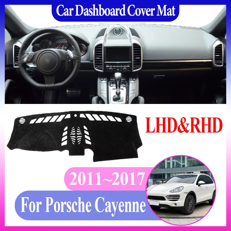 

Car Dashboard Dashmat Anti-Slip Accessories For Porsche Cayenne 958 2011~2016 2017 GTS Turbo S Center Console Dash Mat Cover Mat