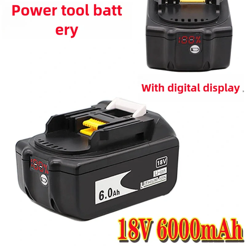 

Новинка 100%, замена для Makite Mudian 18 в 6000 мАч, аппаратное обеспечение, аксессуары для электроинструмента, литиевый аккумулятор BL1830B/BL1860B