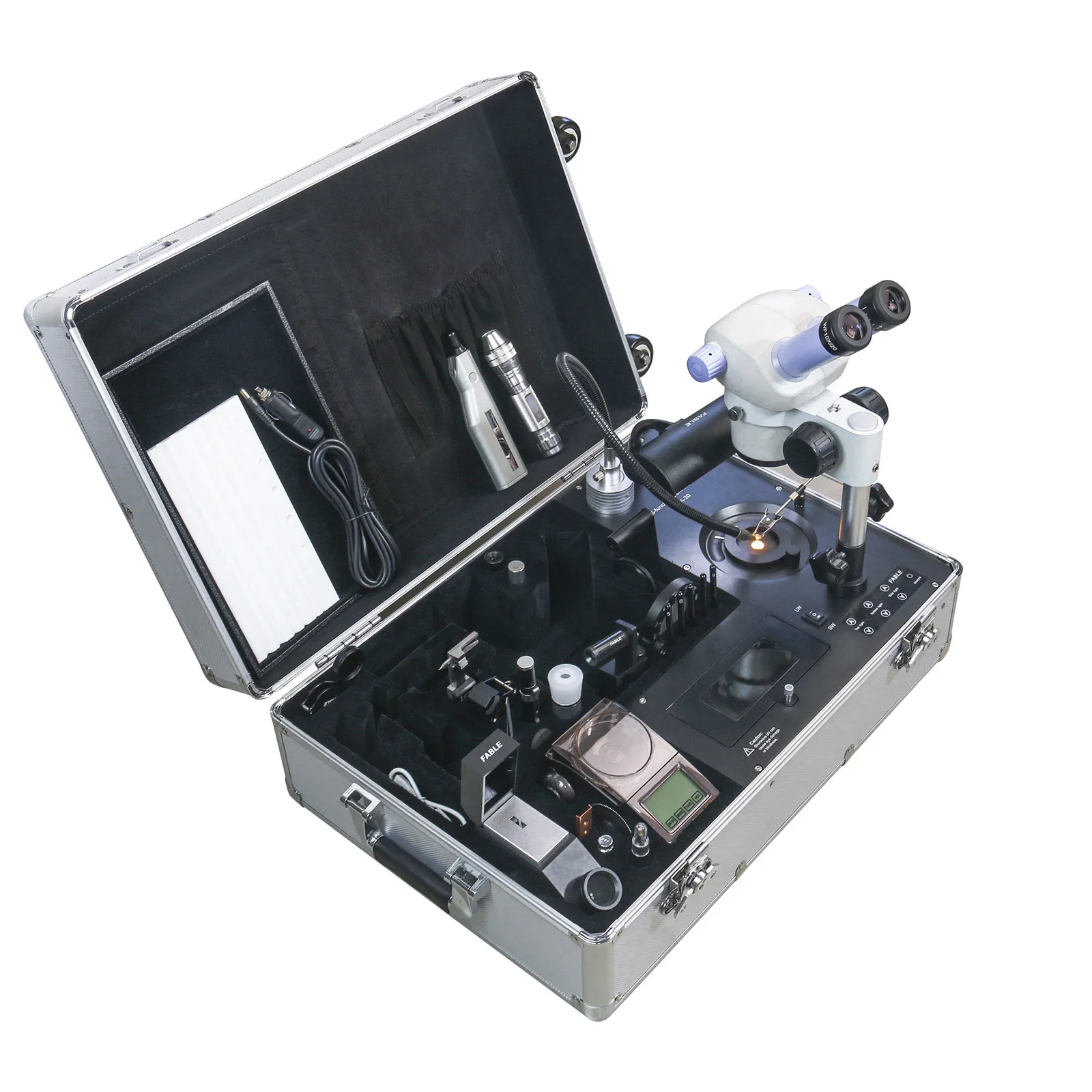 Hot Sale Portable Gem Identification Suits With 20 Kinds Of Gemological Instrument