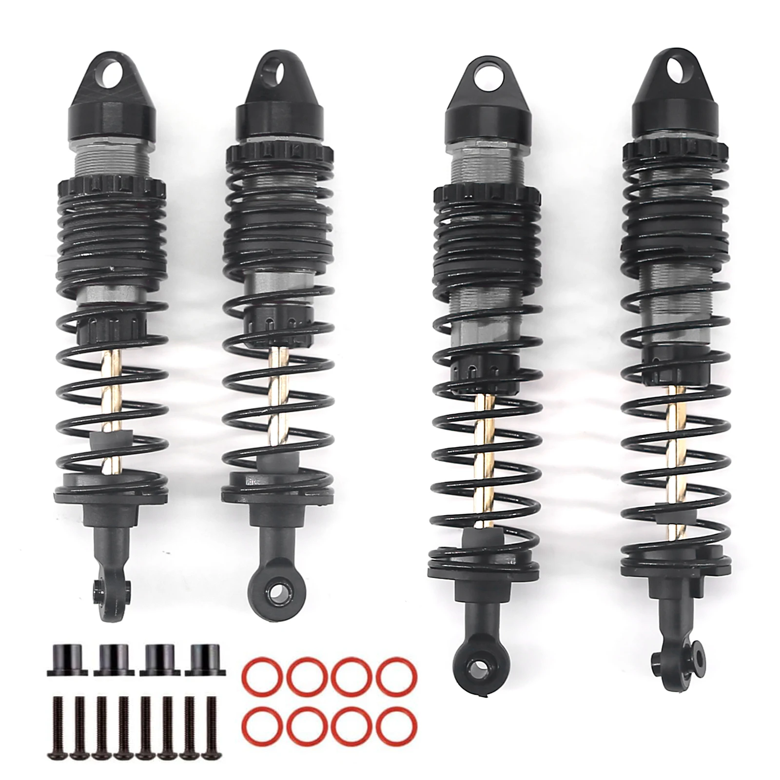 RC for 1/10 Slash/Stampede/Ruster/Bandit VXL 4X4 2WD, front and rear combination all metal large caliber shock absorbers 4PCS