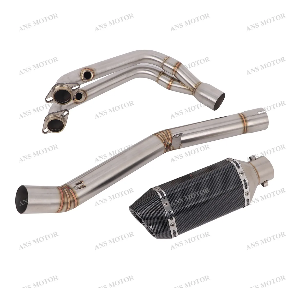 

Slip On For CFMOTO 450SR 450SS 450NK 2022-2025 Motorcycle Exhaust Full System Stainless Escape Muffler 450SS Exhaust Dual Holes