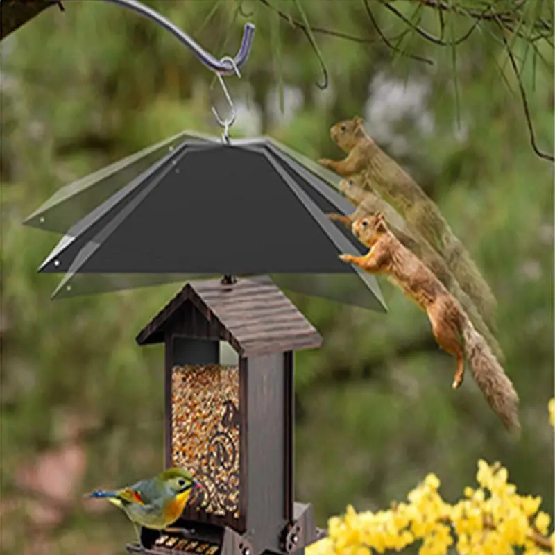 SLaura-Déflecteur en métal pour mangeoires à oiseaux, étanche, facile à installer, pour la circulation des ratons laveurs