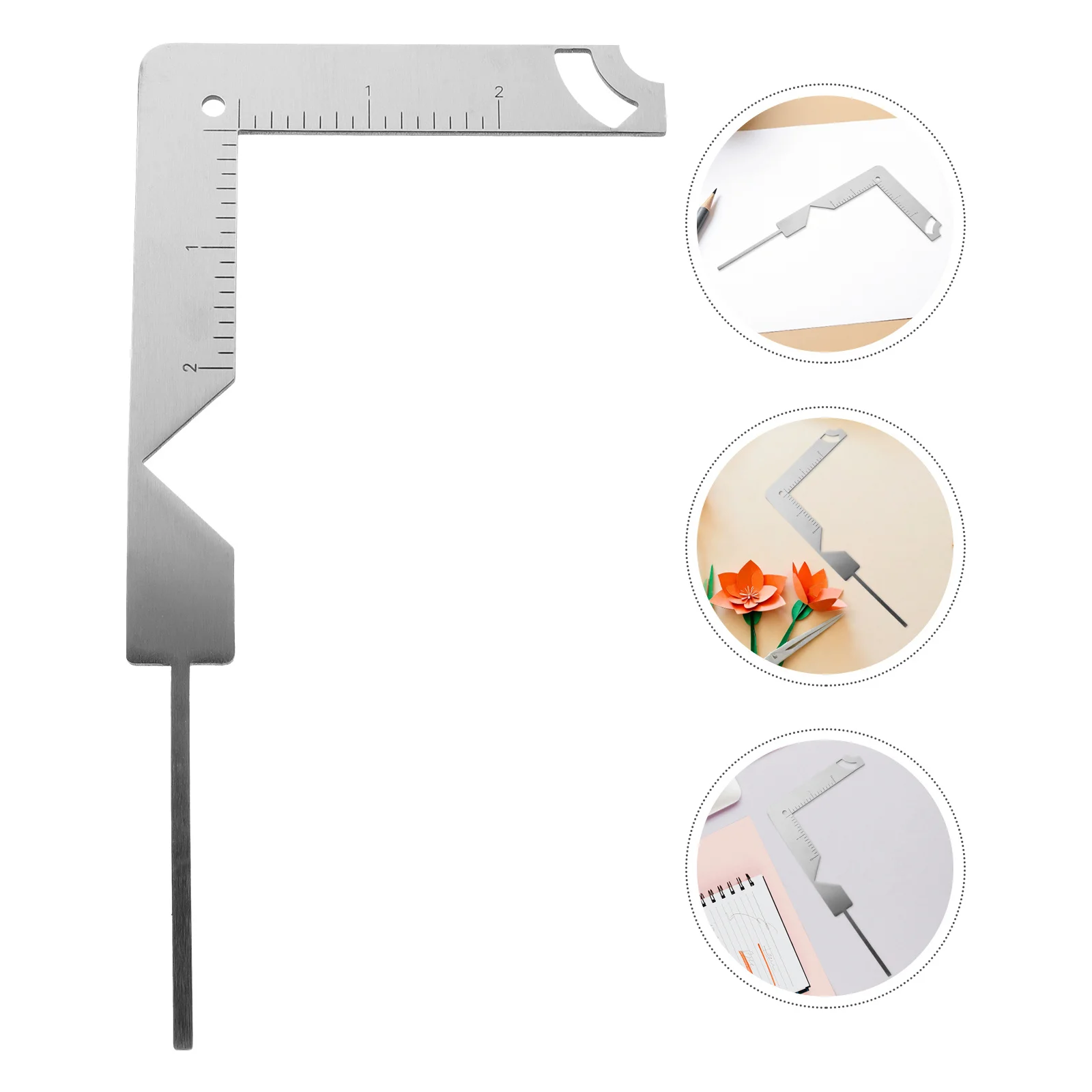 الفولاذ المقاوم للصدأ 5 في 1 غلاف الكتاب دليل حاكم أداة متعددة الوظائف DIY بها بنفسك ألبوم سكرابوكينغ وصنع المجلد