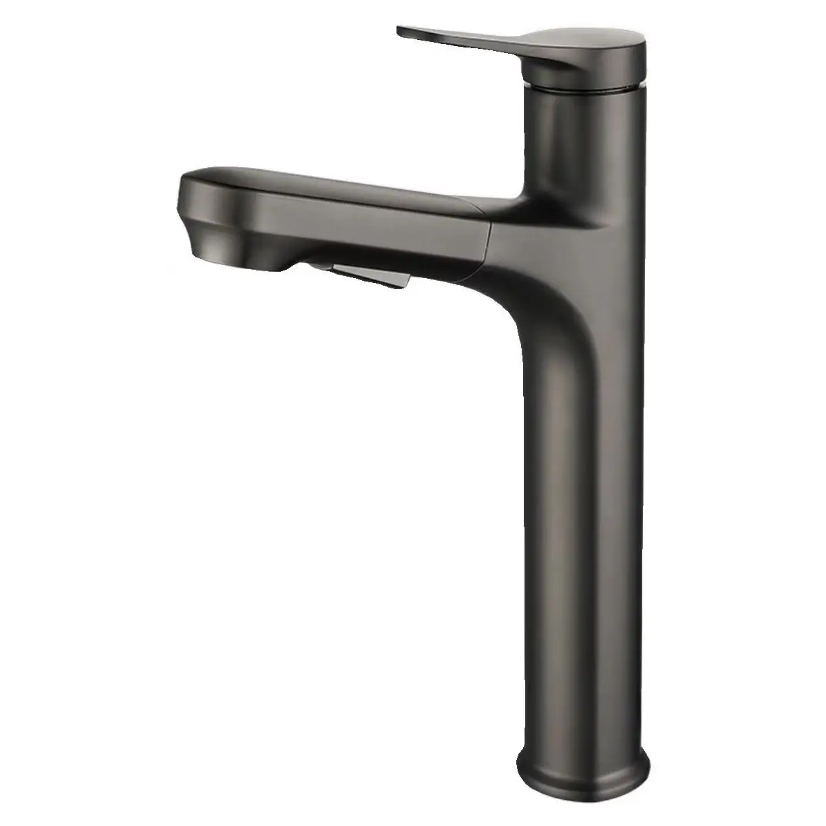 Table basin pull-out faucet copper hot and cold bathroom surface Table basin faucet gun gray