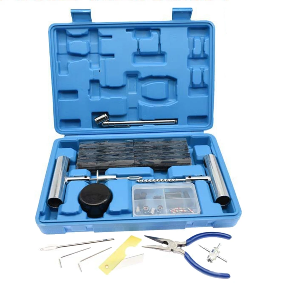 

Tire Repair Kit, Heavy Duty Tire Plug Kit Tubeless Flat Puncture Repair Tool Universal for Car, Offroad, ATV,