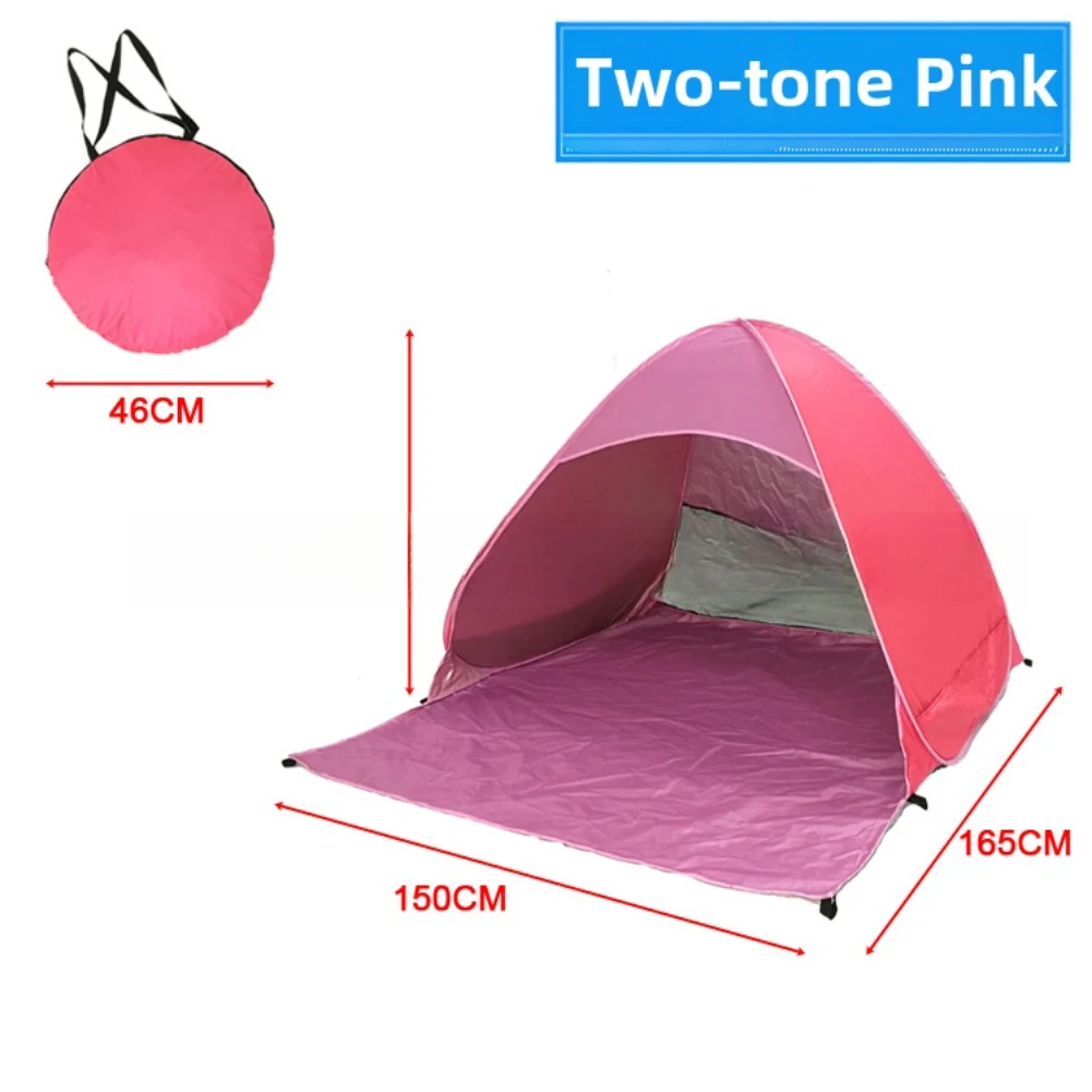 خيمة شاطئ أوتوماتيكية سريعة بعامل حماية من أشعة الشمس 50+ غطاء منبثق للتخييم والمشي لمسافات طويلة وصيد الأسماك والسفر العائلي في الهواء الطلق #4