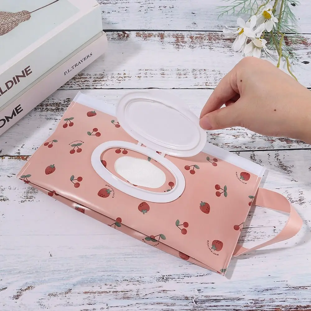 Cosmetic Pouch EVA Wet Wipes Bag Flip Cover With Buckle Wipes Holder Case Wet Wipe Pouch Outdoor