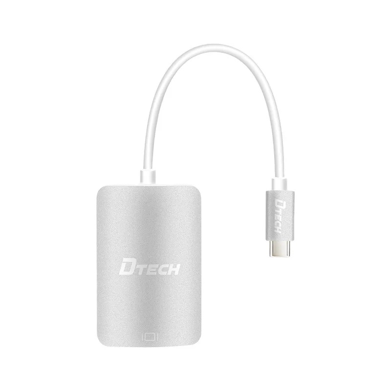 Dtech High Definition HD Converter Support 0.1 Meters HUB TYPE-C to HDMI VGA Converter