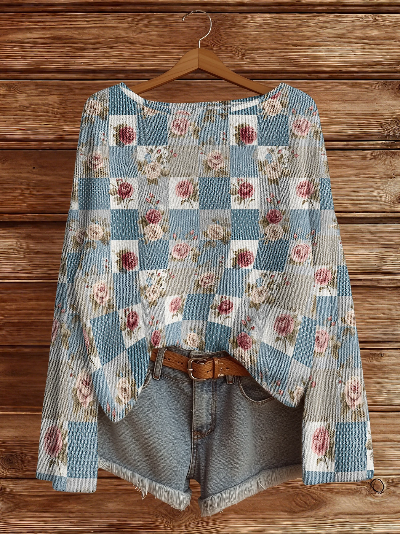 Рисунок 3 - Осенне-зимний свитер с цветочным принтом