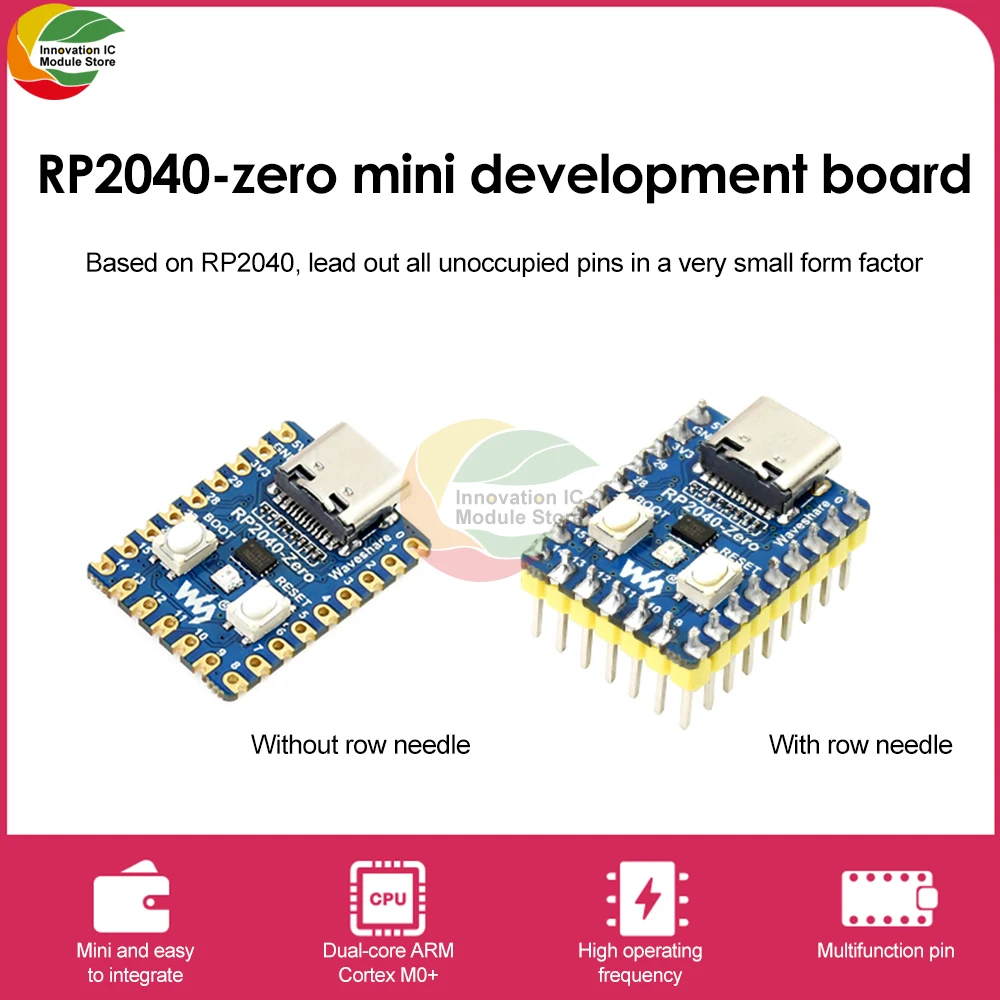 

Raspberry Pi RP2040-Zero Microcontroller PICO Development Board without Pin Header